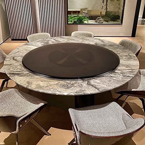 WORDFUN Lazy Susan Esstisch Drehplatte, 80cm 90cm GehärtetesGlas Rund Drehteller, Schwerlast Plattenspieler, 360° Drehbare Servierplatte, Rund Tischplatte Servierplatte, Drehtisch Organizer von WORDFUN