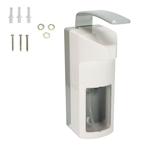 Work-Inn Desinfektionsmittelspender Sterilliumspender 500 ml | Wand-Spender inkl. Befestigungsmaterial | Desinfektionsspender Kunststoff | Dosier-Pumpe für Desinfektionsmittel/Seife von Work-Inn