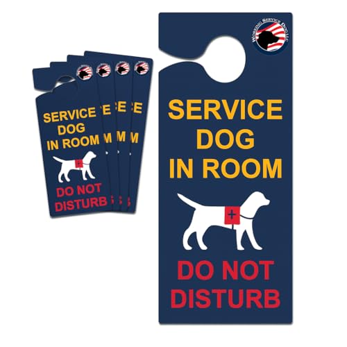 "Service Hund in Zimmer – Do Not Disturb" – door-hanger 5 Stück von WORKINGSERVICEDOG.COM