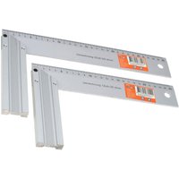 Workplus - 2er Set Schreinerwinkel 250mm 300mm Anschlagwinkel 90° Alu von WORKPLUS
