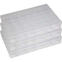 3er Set Kleinteilemagazin Sortimentskasten mit je 36 Fächern (verstellbar) von WORKPLUS