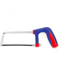 Workpro - Bogensäge 'Junior' mit 15cm Sägeverlängerung mit ergonomischem Griff aus Stahl und blauem und rotem Gummi von WORKPRO