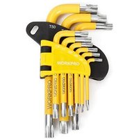 Satz mit 9 WorkPro-Sicherheits-Torx-Schlüsseln von WORKPRO