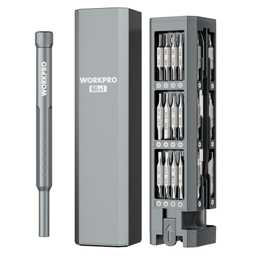 WORKPRO 60 in 1 Feinmechaniker Schraubendreher Set, Präzisionsschraubendreher-Set, mit Cr-V Bits, Einhandbedienung, mit Magnetischer Aufbewahrungsbox, für Präzise Reparaturen WORKPRO 60 in 1 Feinmechaniker Schraubendreher Set, Präzisionsschraubendreher-Set, mit Cr-V Bits, Einhandbedienung, mit Magnetischer Aufbewahrungsbox, für Präzise Reparaturen von WORKPRO