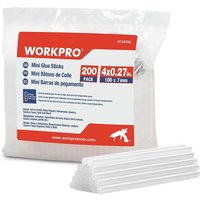 Workpro - Mini Klebesticks 200 Stück, 7 x 100 mm transparente Heißklebestifte Set 760g für gängige Hießklebepistole, Heißklebe-Patronen für von WORKPRO