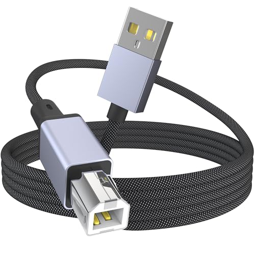 Printer USB Kabel, 2m USB-A auf USB-B 2.0 Drucker USB MIDI Kabel Nylon Geflochten für HP, Canon, Brother, Samsung, Dell, Epson, Lexmark, Xerox Yamaha Casio Digital Piano DAC MIDI Controller und mehr15 Printer USB Kabel, 2m USB-A auf USB-B 2.0 Drucker USB MIDI Kabel Nylon Geflochten für HP, Canon, Brother, Samsung, Dell, Epson, Lexmark, Xerox Yamaha Casio Digital Piano DAC MIDI Controller und mehr15 von WORLDBOYU