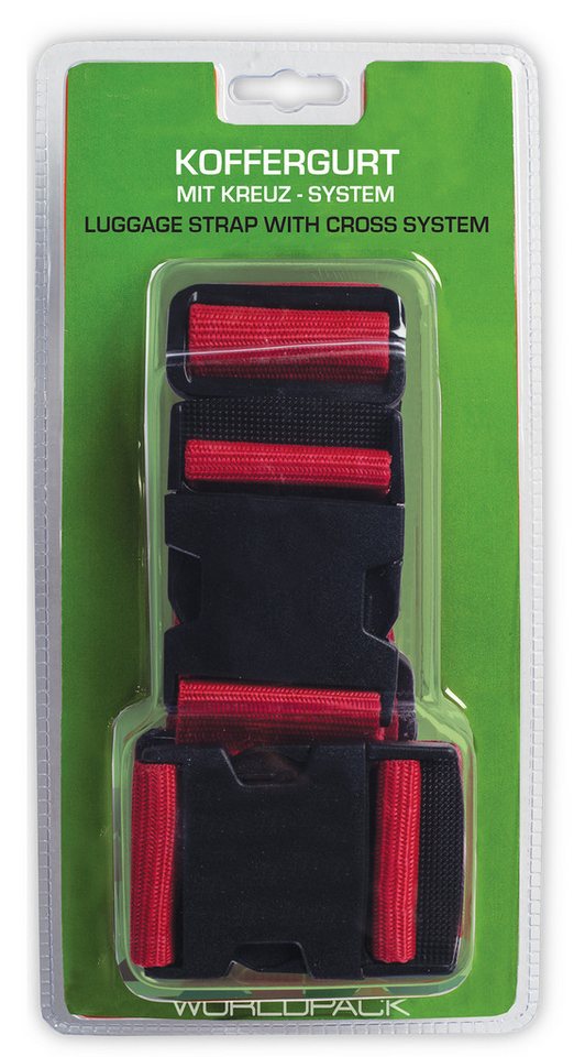 WORLDPACK TSA-Vorhängeschloss Koffergurt mit Kreuzsystem 2 in 1 Koffergurt rot, 190cm WORLDPACK TSA-Vorhängeschloss Koffergurt mit Kreuzsystem 2 in 1 Koffergurt rot, 190cm von WORLDPACK
