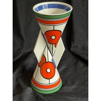 Clarice Cliff Bizarre "Kreise Und Quadrate" Yo-Yo Vase von WORLDRECORDS