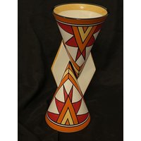 Clarice Cliff Bizarre "Sonnenburst" Yo-Yo Vase von WORLDRECORDS