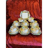 Paragon Star China "Frühling" Tee Set.1920Er Jahre.sehr Selten. Atemberaubendes Set von WORLDRECORDS