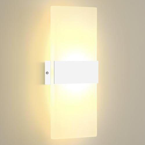 WORLUDE LED Wandlampe, Innen Up and Down Flurlampe Moderner Flur Indirektes Treppenhaus-Lampenlicht für Innen Schlafzimmer Wohnzimmer Treppe Warmweiß von WORLUDE