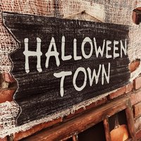 Alptraum Vor Weihnachten Halloween Town Dekor Zeichen von WORNDOLLSHOP