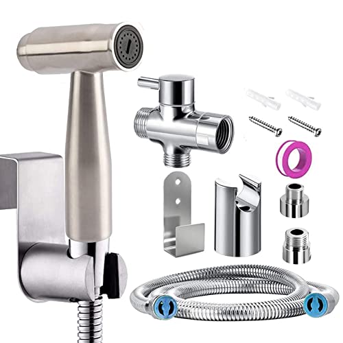 Bidet Handbrause Set - Toilette Bad Bidet für Bidet Armaturen WC Waschen Edelstahl Duschkopf Bidet Windel Dusche Tierbad Wasserspar Wand waschen von xocome