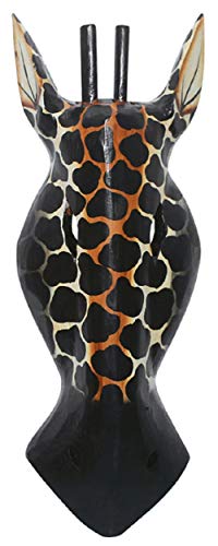 WORU Maske Giraffe, wahlweise 30 cm oder 50 cm Länge, Holz-Maske aus Bali, Wandmaske (30 cm) von WORU
