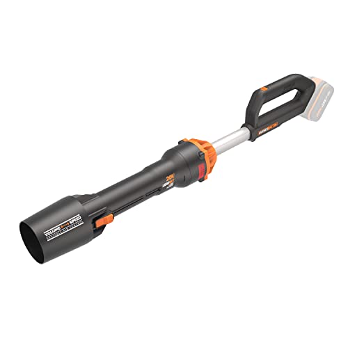 WORX WG543E.9 Nitro Profi Akku-Laubbläser Leafjet 20V - leistungsstarker bürstenloser Motor – Luftgeschwindigkeit 209km/h – Luftmenge 696m³/h - 2 Modi-Switch - leicht & kompakt - ohne Akku & Ladegerät von WORX