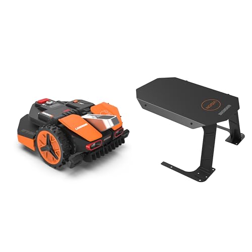 Aktionspaket - Mähroboter + Garage: WORX Landroid Vision L1600 intelligenter Mähroboter WR216E.1 ohne Begrenzungskabel inkl. WA0821 Mährobotergarage von WORX
