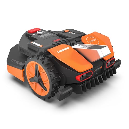 WORX Landroid Vision L1600 WR216E.1 - Mähroboter ohne Begrenzungskabel für Gärten bis 1600m², AI Rasenmäher Roboter (WLAN & Bluetooth, aktive Hindernisvermeidung mit KI-Technologie, Igelschutz) von WORX