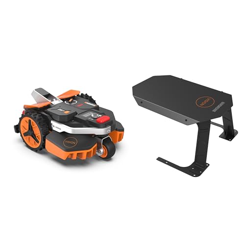 Aktionspaket - Mähroboter + Garage: WORX Landroid Vision M600 intelligenter Mähroboter WR206E.1 ohne Begrenzungskabel inkl. WA0821 Mährobotergarage von WORX