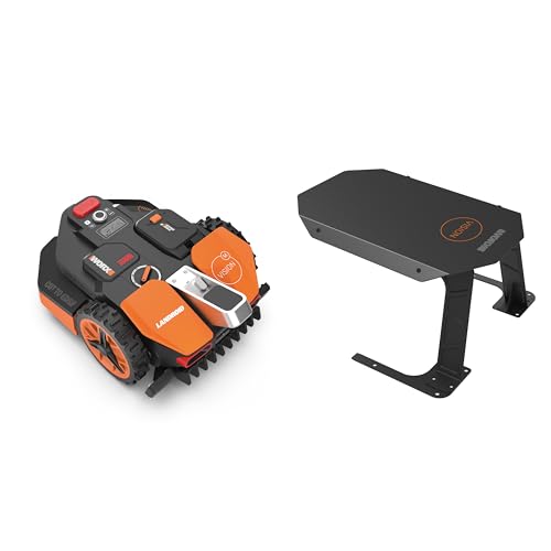 Aktionspaket - Mähroboter + Garage: WORX Landroid Vision M800 intelligenter Mähroboter WR208E.1 ohne Begrenzungskabel inkl. WA0821 Mährobotergarage von WORX