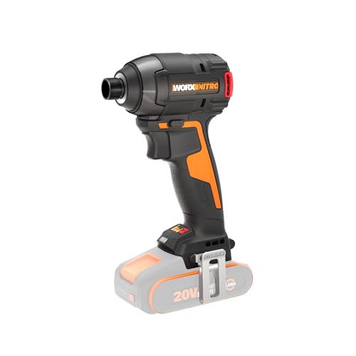 WORX Nitro Akku-Schlagschrauber 20V WX265.9 - leistungsstarker Brushless Motor - 3 Geschwindigkeitsstufe & 2 Modi - 200Nm Drehmoment - 3400 U/min - leicht & kompakt - ohne Akku & Ladegerät von WORX