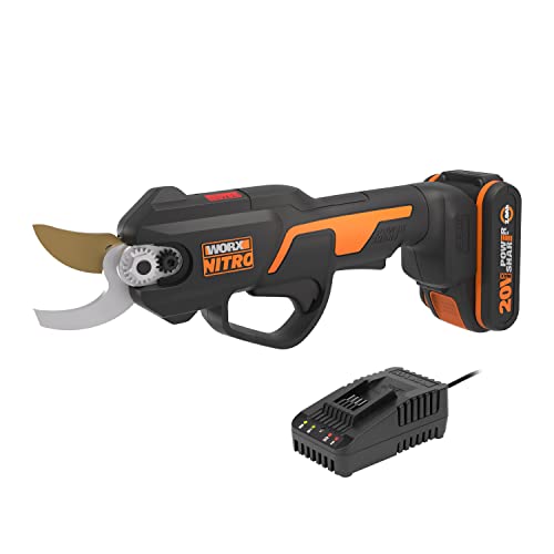 Worx NITRO WG330E Akku Astschere 20V - Müheloses Schneiden dank elektrischen Antrieb, Bürstenloser Motor, inkl. 2Ah Akku und Ladegerät von WORX