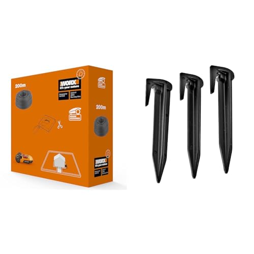 WORX WA0177 Begrenzungsdraht für Landroid Mähroboter – 200m stabiles Begrenzungskabel & WA0179 Heringe zur Befestigung von Begrenzungsdraht für Landroid Mähroboter WORX WA0177 Begrenzungsdraht für Landroid Mähroboter – 200m stabiles Begrenzungskabel & WA0179 Heringe zur Befestigung von Begrenzungsdraht für Landroid Mähroboter von WORX