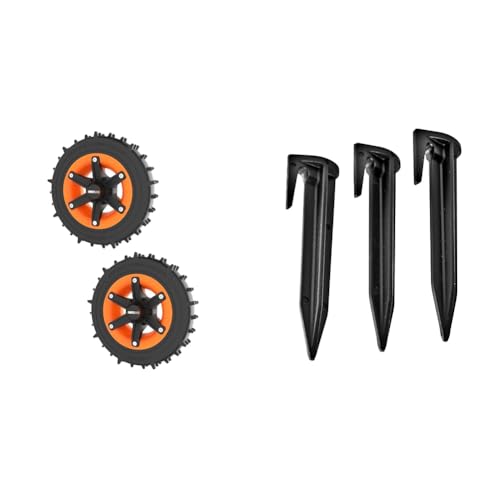 WORX WA0955 L-Räder für Landroid L-Modell Mähroboter & WA0179 Heringe zur Befestigung von Begrenzungsdraht für Landroid Mähroboter WORX WA0955 L-Räder für Landroid L-Modell Mähroboter & WA0179 Heringe zur Befestigung von Begrenzungsdraht für Landroid Mähroboter von WORX