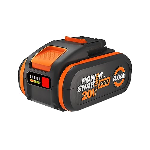 WORX WA3014 PowerShare PRO Akku 20V - 4000mAh Li-Ion - wiederaufladbarer - leistungsstarker Akku mit integrierter Ladestandanzeige - für alle WORX Geräte kompatibel - innovative Heatshield-Technologie von WORX