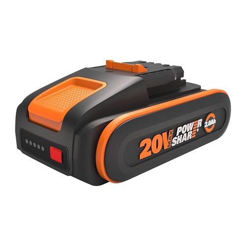 WORX WA3639 PowerShare Akku 20V - 2000mAh Li-Ion, wiederaufladbarer - kompakter Akku mit höher Sicherheit & längerer Laufzeit - mit LED-Ladestandanzeige - kompatibel für alle WORX Geräte von WORX