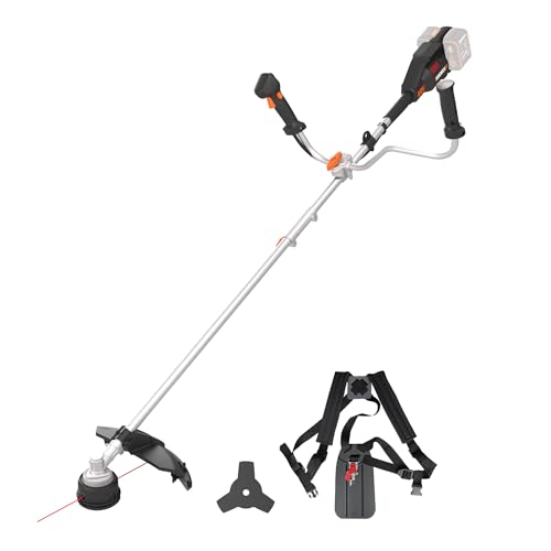 WORX WG084E.9 Akku-Sense 40V - Brushless Motor - 38 cm Trimmdurchmesser & 25,5 cm Messerdurchmesser - Zweihandgriff - Doppelfaden-System - leichtes & kompaktes Design - ohne Akku & Ladegerät von WORX