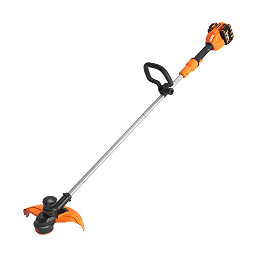 WORX WG183E Rasentrimmer 40 V (2 x 20 V) - Verstellbarer Griff und Fadenrolle - Ø33cm - mit Akkus & Ladegerät von WORX