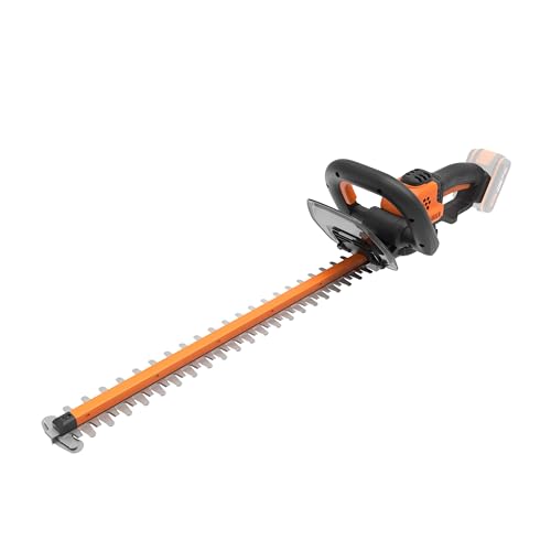 WORX WG264E.9 Akku-Heckenschere 20V - effizienter & präziser Schnitt durch hochwertige Doppel Klinge - 56 cm Schwertlänge – 20mm Zahnabstand - Messerspitzenschutz - ohne Akku & Ladegerät von WORX