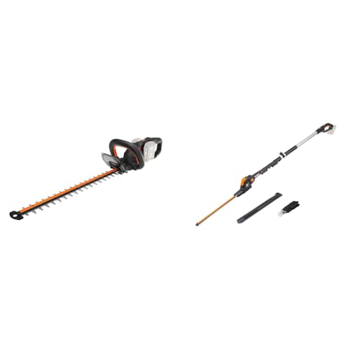 WORX WG286E.9 Nitro Profi Akku Heckenschere 40V & WG252E.9 Akku Teleskop Heckenschere - 45cm Schnittbreite von WORX