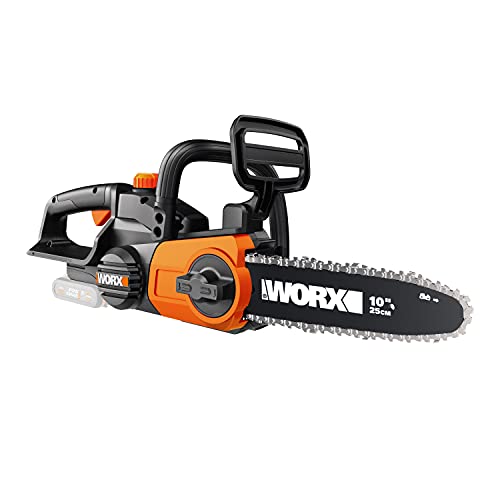 WORX WG322E.9 Akku Kettensäge 20V –​​ Praktische Holzsäge für Einsätze im Garten & Bauarbeiten - mit 25 cm Schnittlänge & automatischer Kettenspannung von WORX