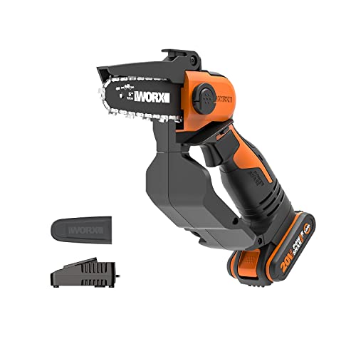 WORX WG324E Akku-Einhand-Astsäge 20V - 12cm Schwertlänge - leicht & bequem - PowerShare kompatibel - mit Akku und Ladegerät von WORX