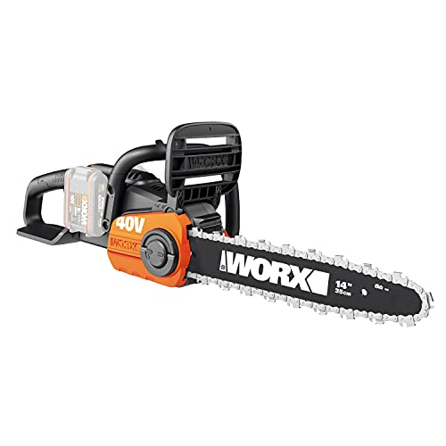WORX WG384E.9 Akku-Kettensäge 40V Max - Profi Motorsäge mit bürstenlosem Motor - Baumpflege ohne Kabel - PowerShare kompatibel -ohne Akku & Ladegerät WORX WG384E.9 Akku-Kettensäge 40V Max - Profi Motorsäge mit bürstenlosem Motor - Baumpflege ohne Kabel - PowerShare kompatibel -ohne Akku & Ladegerät von WORX