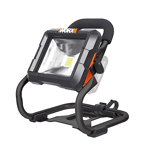 WORX WX026.9 NITRO LED Akku Arbeitsleuchte 20V – 360 Grad schwenkbarer Baustrahler - mit LED Licht für die ideale Arbeitsbeleuchtung – ohne Akku und Ladegerät von WORX