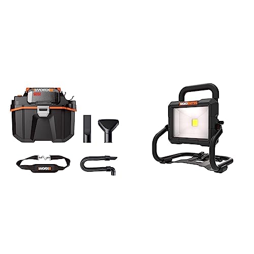 WORX WX031.9 Akku Nass-/Trockensauger - mobil und handlich - 20V & WX026.9 Nitro LED Akku Arbeitsleuchte 20V – 360 Grad schwenkbarer Baustrahler WORX WX031.9 Akku Nass-/Trockensauger - mobil und handlich - 20V & WX026.9 Nitro LED Akku Arbeitsleuchte 20V – 360 Grad schwenkbarer Baustrahler von WORX