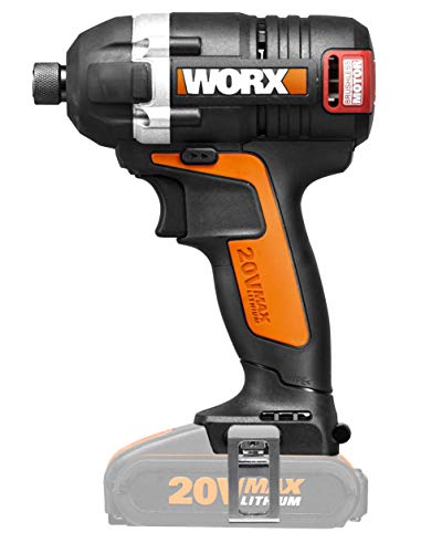 WORX WX292.9 Akku Schlagbohrschrauber 20V - mit bürstenlosen Motor - mit Gürtelclip, Bithalter & integriertem LED-Licht - 175Nm - zum Schrauben, Bohren & Schlagen – Ohne Akku & Ladegerät von WORX