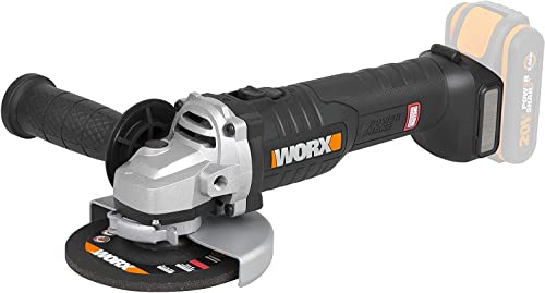 WORX WX813.9 NITRO 20V Akku-Winkelscheifer – leistungsstarke Flex mit Brushless Motor - mehr Leistung & Akkulaufzeit – Ø 115mm und 8500 u/min - schneller Scheibenwechsel - PowerShare kompatibel von WORX