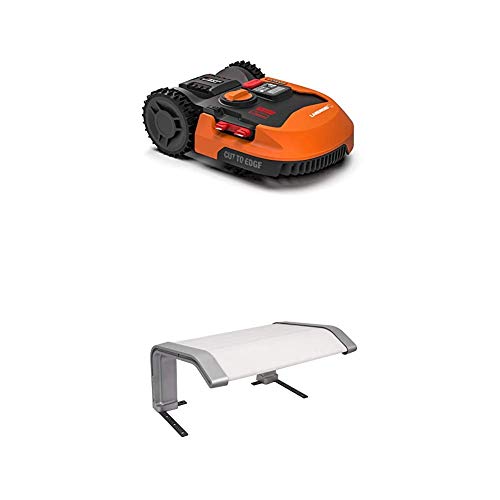 WORX Landroid L WR153E Mähroboter/Akkurasenmäher für große Gärten bis 1500 qm/Selbstfahrender Rasenmäher für einen sauberen Rasenschnitt im Handumdrehen + Landroid Landroid-Garage von WORX
