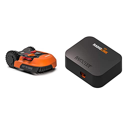 Worx Landroid M WR142E Mähroboter/Akkurasenmäher für Gärten bis 700 qm/Selbstfahrender Rasenmäher für einen ordentlichen Rasenschnitt+Landroid 700 Radio Link von WORX