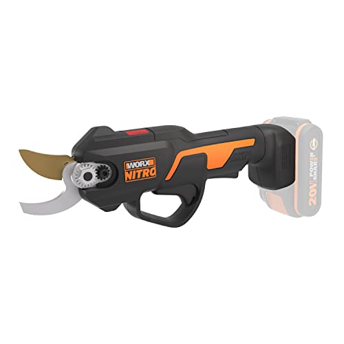 Worx NITRO WG330E.9 Akku Astschere 20V - Müheloses Schneiden dank elektrischen Antrieb, Bürstenloser Motor, ohne Akku und Ladegerät, Schwarz/Orange von WORX