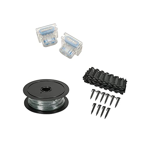 WORX WA0460 Landroid Zubehör-Set, 50 m Begrenzungsdraht, 70 Heringe, 3 Anschlüsse, Schwarz von WORX