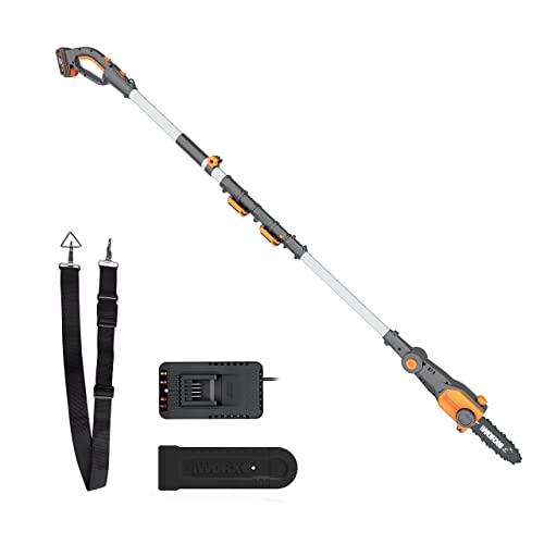 WORX 20V Akku Teleskop Hochentaster WG349E – Praktische Kettensäge für Einsätze an schwer erreichbaren Stellen im Garten – ergonomisches Design – mit Akku und Ladegerät von WORX