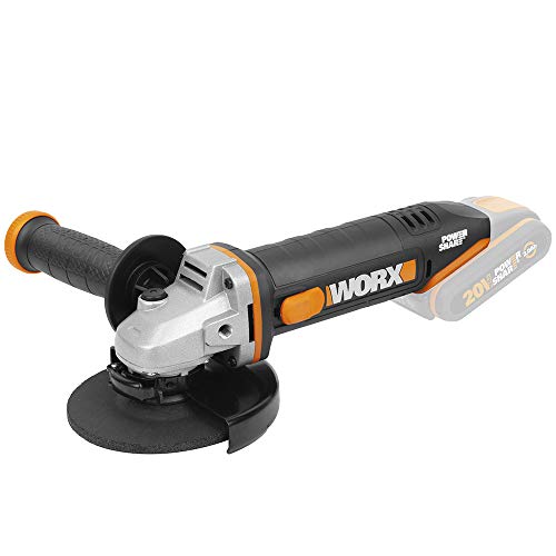 WORX WX803.9 Akku-Winkelschleifer 20V – leistungsstarker Winkelschleifer mit 125mm Scheibendurchmesser – hohe Sicherheit & Komfort – 2-Position verstellbarer Handgriff - ohne Akku & Ladegerät von WORX