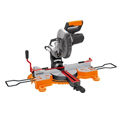 WORX WX845.9 NITRO Akku Paneelsäge 20V – multifunktionale Säge zum Zug-, Kapp-, & Gehrungssägen – 0-45° Schrägschnitte – 220mm in Holz – sicher & bequem dank XtraHand-Klemme – ohne Akku & Ladegerät von WORX