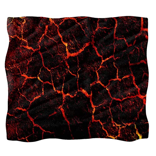 Fleece Überwurfdecken Bettdecke,Oberflächenstruktur des Vulkans,Weiche Decke,warme Heimdekoration,gemütliche Decke von WOSHJIUK
