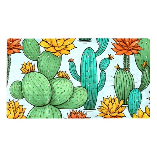 WOSHJIUK Teppiche für Wohnzimmer,waschbarer Teppich,Schlafzimmerteppich,aquarell tropischer Kaktus Cartoon,15.1x26.8 in von WOSHJIUK