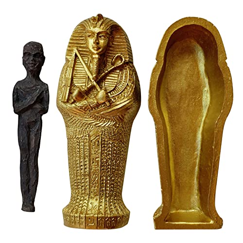 WOTEG Ägyptische Mumienfigur - Dekorative Statue Ornament altägyptische Mumie | Table Centerpiece Decor Realistische Mumienskulptur von WOTEG